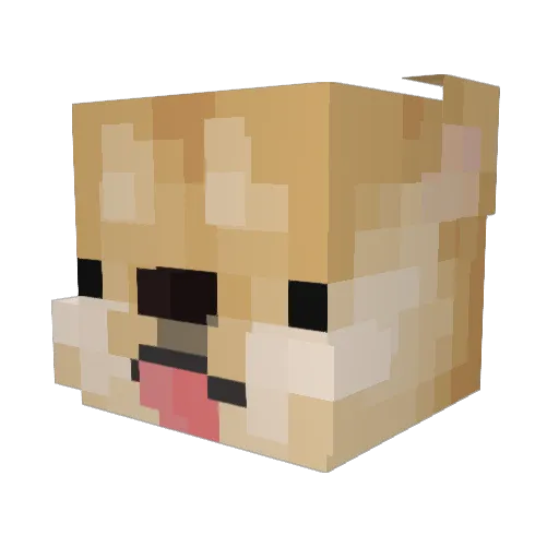 _valyy Minecraft avatar head, 3D render