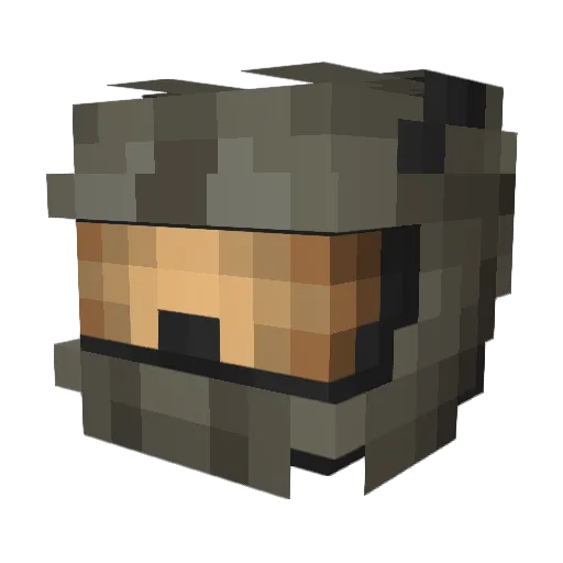 _vandal Minecraft avatar head, 3D render