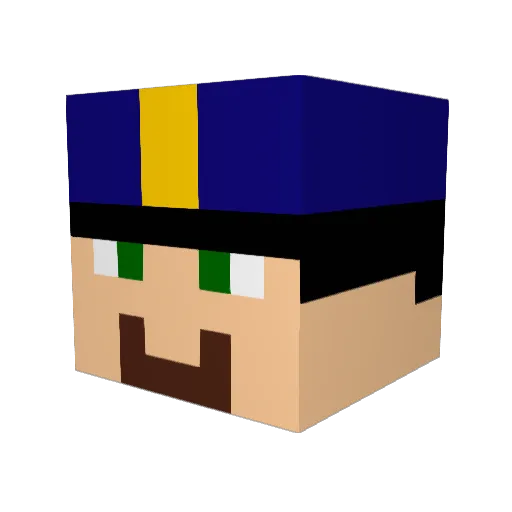 _vanillabear_ Minecraft avatar head, 3D render