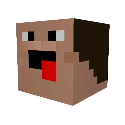 _verle_ Minecraft avatar head, 3D render