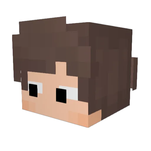 _veyger_ Minecraft avatar head, 3D render