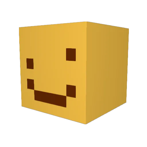 _vib Minecraft avatar head, 3D render