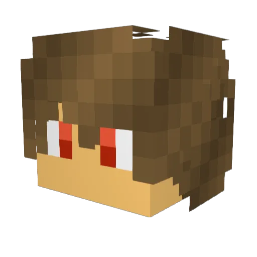 _vin1 Minecraft avatar head, 3D render