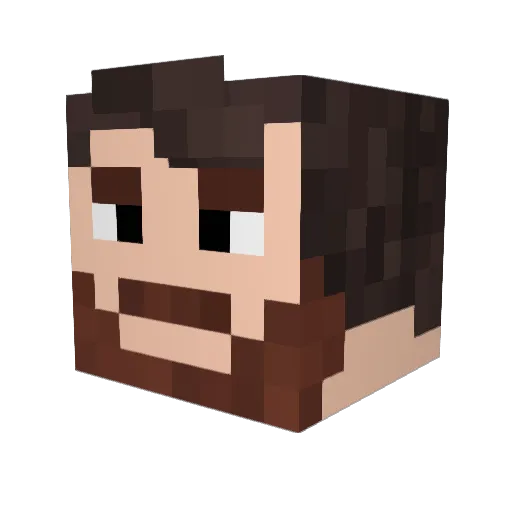 _vinx09_ Minecraft avatar head, 3D render