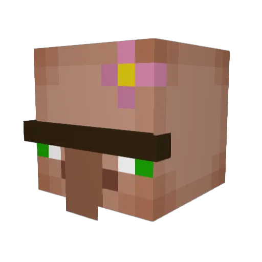 _vison_ Minecraft avatar head, 3D render