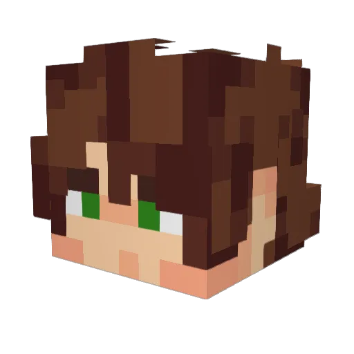 _vlawik_ Minecraft avatar head, 3D render