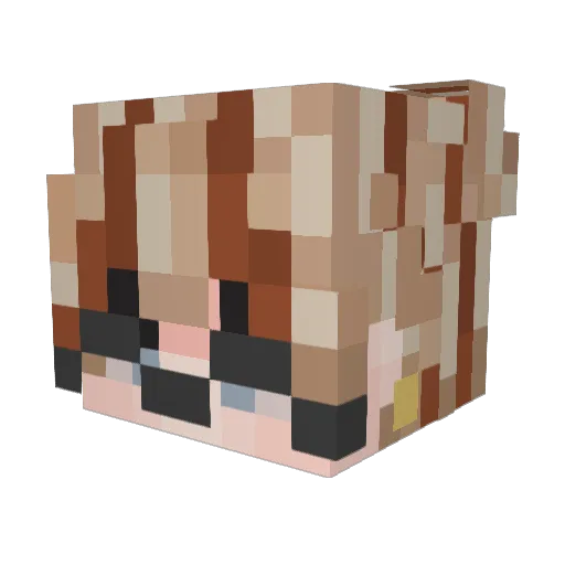 _vnneux_ Minecraft avatar head, 3D render