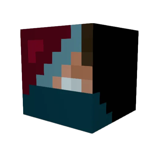 _voiid__ Minecraft avatar head, 3D render