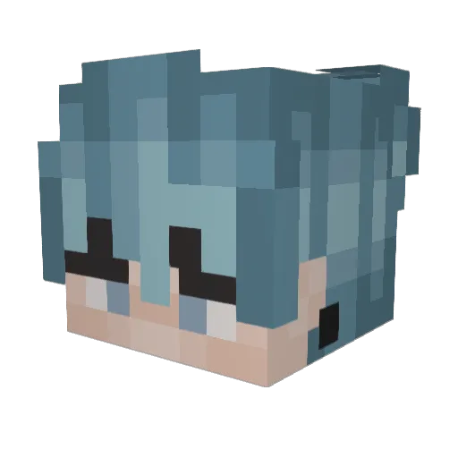_voz Minecraft avatar head, 3D render