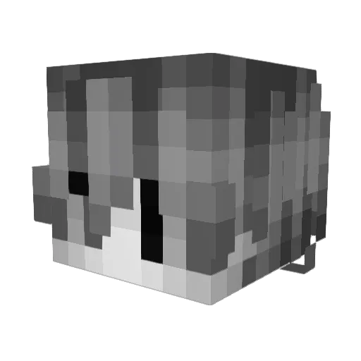 _vqrsal Minecraft avatar head, 3D render