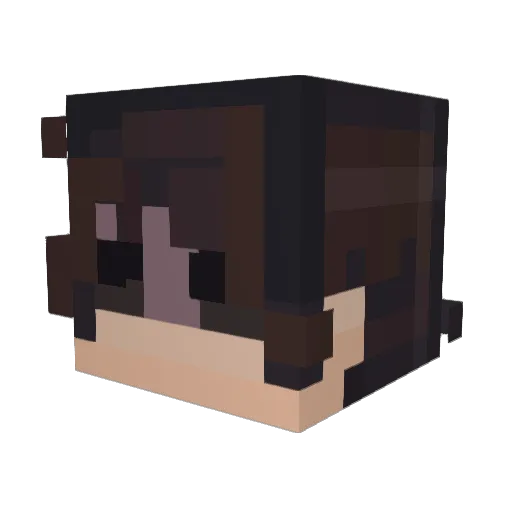 _vr00m_ Minecraft avatar head, 3D render