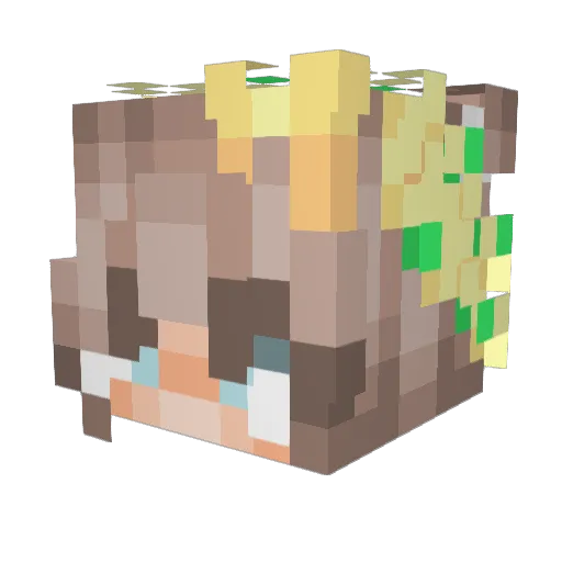 _vval_ Minecraft avatar head, 3D render