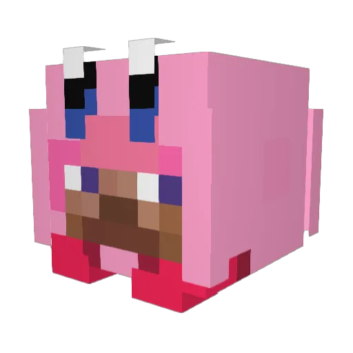 _vvs__ Minecraft avatar head, 3D render