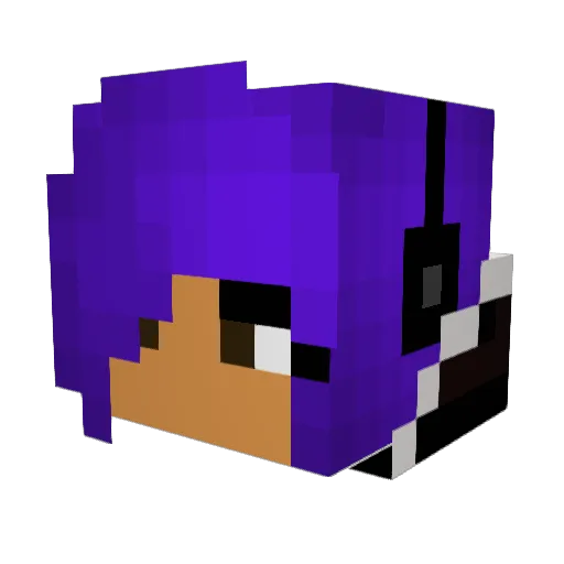 _vxrani Minecraft avatar head, 3D render