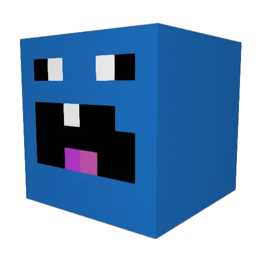 _w0n_ Minecraft avatar head, 3D render