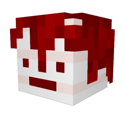 _w0rmz_ Minecraft avatar head, 3D render
