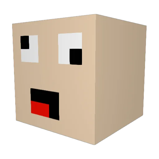 _wasabiii Minecraft avatar head, 3D render