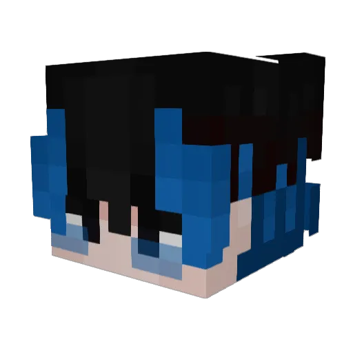 _waui_ Minecraft avatar head, 3D render