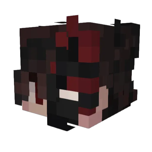 _wayness_ Minecraft avatar head, 3D render