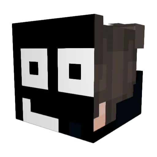 _wertQu_ Minecraft avatar head, 3D render
