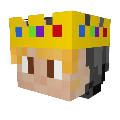 _whxji Minecraft avatar head, 3D render