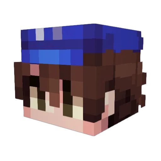 _wigglies_ Minecraft avatar head, 3D render