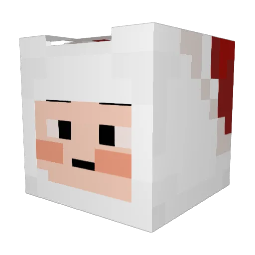 _wiiyam Minecraft avatar head, 3D render