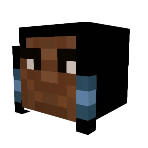 _wolfee Minecraft avatar head, 3D render