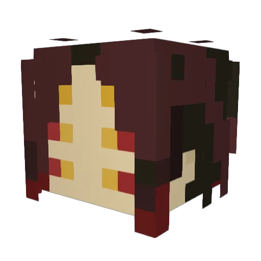 _wopa_ Minecraft avatar head, 3D render