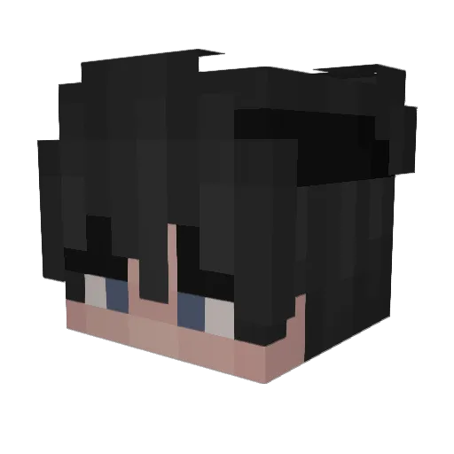 _wqff1e Minecraft avatar head, 3D render
