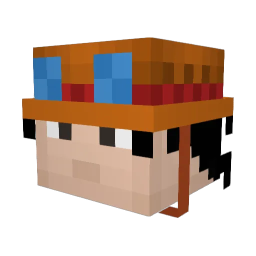 _wrathval_ Minecraft avatar head, 3D render