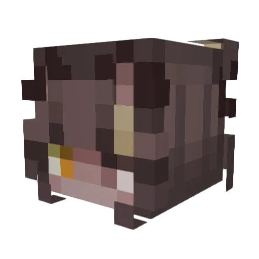 _wubwub_ Minecraft avatar head, 3D render