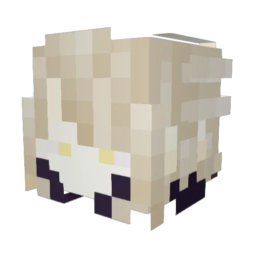 _wuyu_ Minecraft avatar head, 3D render