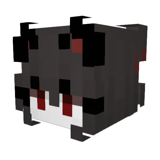_wwq Minecraft avatar head, 3D render