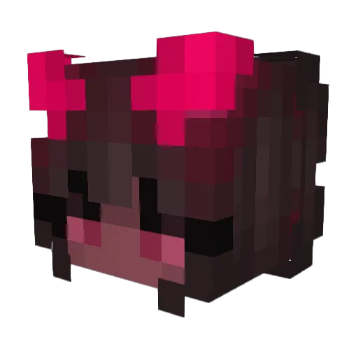 _xAshx Minecraft avatar head, 3D render
