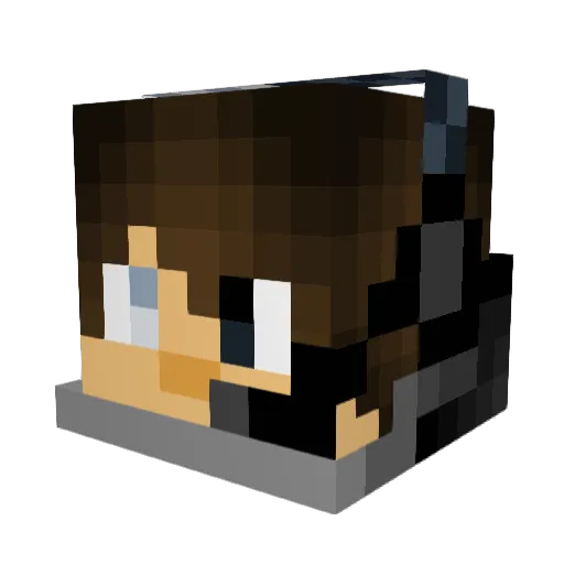 _xCh40s_ Minecraft avatar head, 3D render