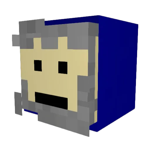 _xEz Minecraft avatar head, 3D render