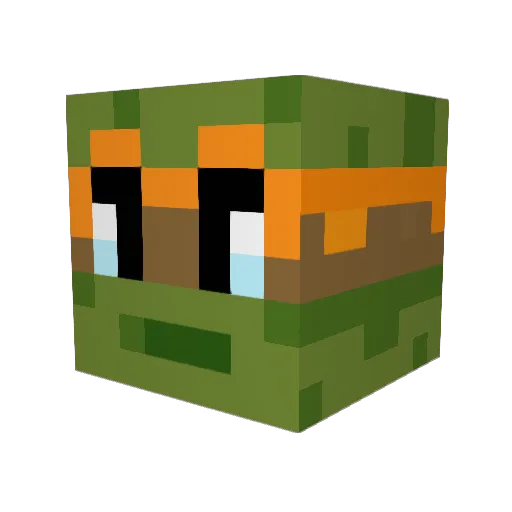 _xGib0n Minecraft avatar head, 3D render