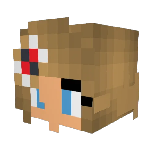 _xGish_ Minecraft avatar head, 3D render