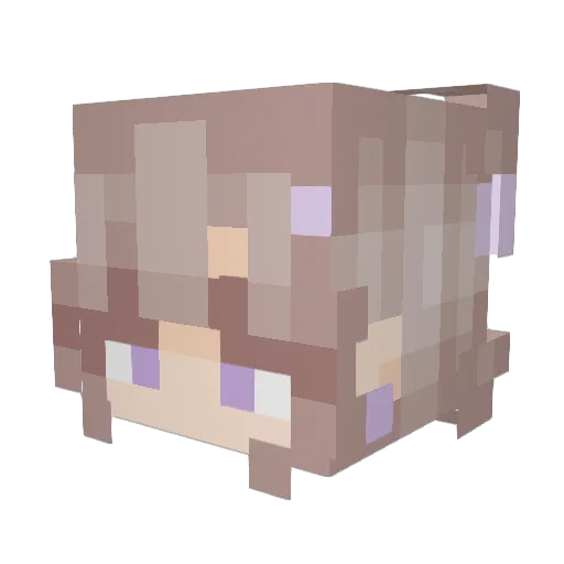 _xLJx_ Minecraft avatar head, 3D render