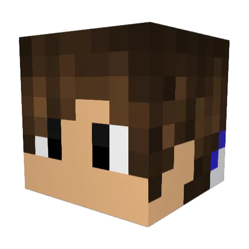 _xROBINx_ Minecraft avatar head, 3D render