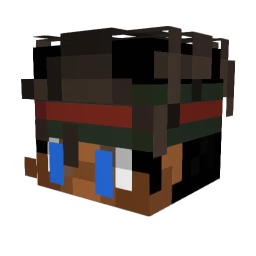 _xSJ Minecraft avatar head, 3D render