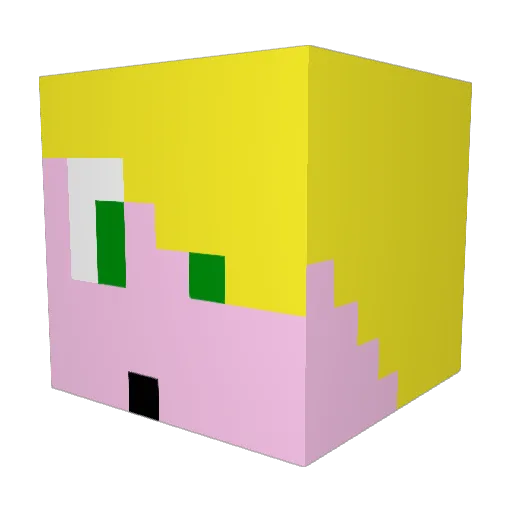 _xSimon_ Minecraft avatar head, 3D render