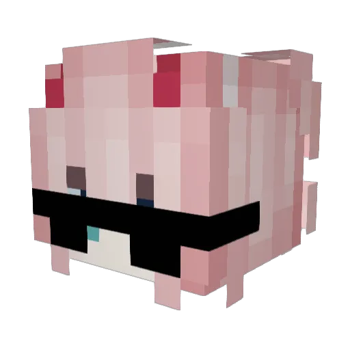 _xTryReach Minecraft avatar head, 3D render