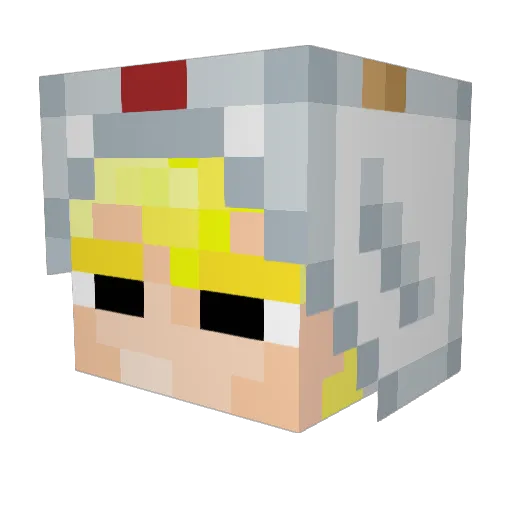_xWaterMelon_ Minecraft avatar head, 3D render