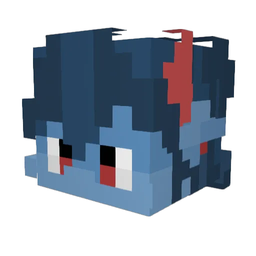 _xX67Xx_ Minecraft avatar head, 3D render