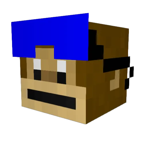 _xX_DAVE_Xx_ Minecraft avatar head, 3D render