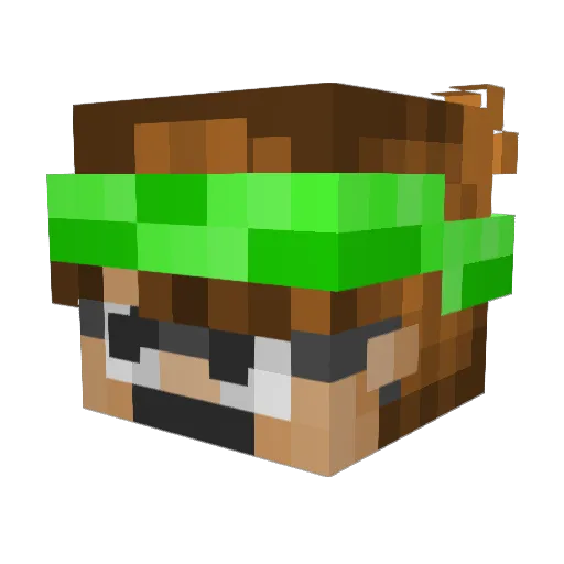 _x_T Minecraft avatar head, 3D render