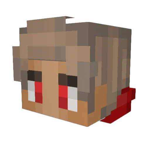 _xborbor Minecraft avatar head, 3D render