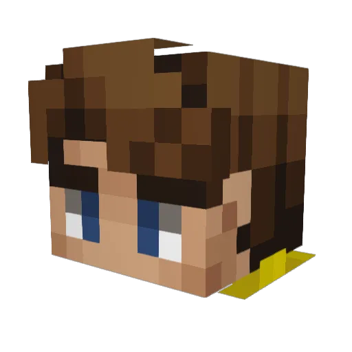 _xenzor_ Minecraft avatar head, 3D render